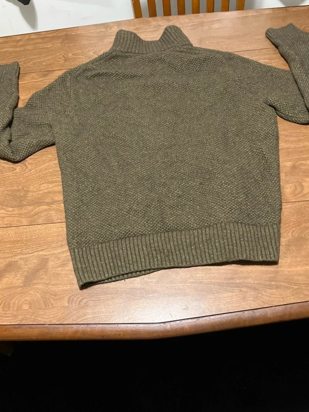 J. Crew Olive Green Half-Zip Knit Sweater